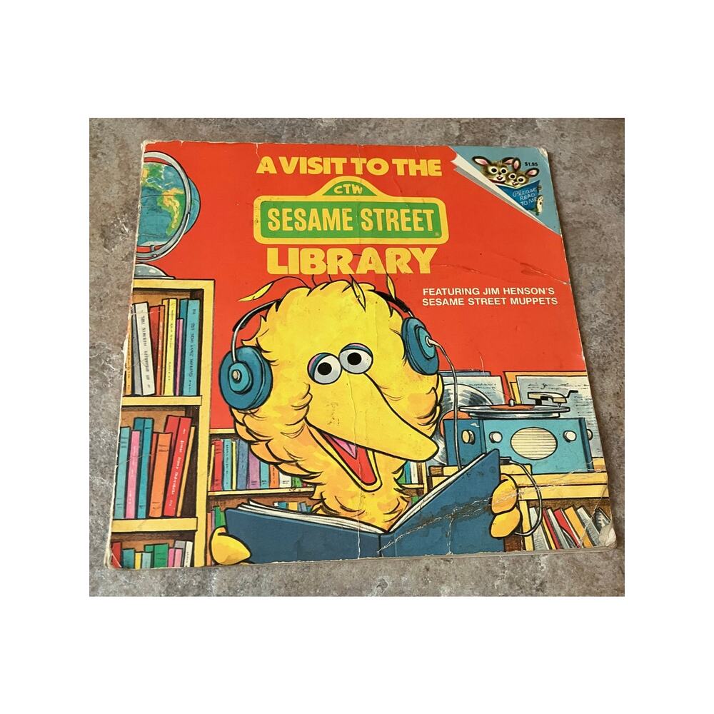 Vintage 1986 Sesame Street Book‎ A Visit to the Sesame Street Library Jim Henson